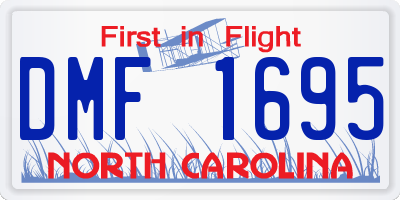 NC license plate DMF1695