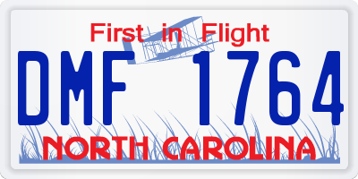NC license plate DMF1764