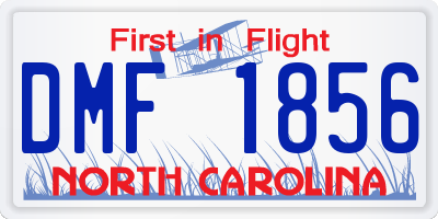 NC license plate DMF1856