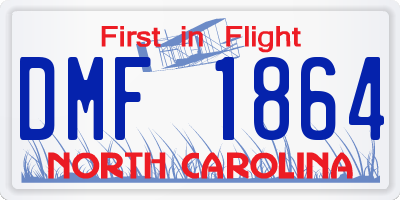 NC license plate DMF1864