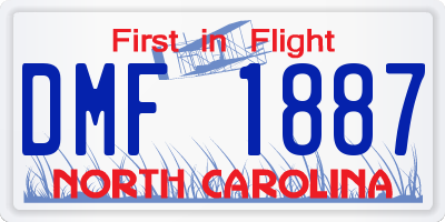 NC license plate DMF1887