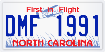 NC license plate DMF1991
