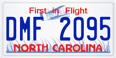 NC license plate DMF2095