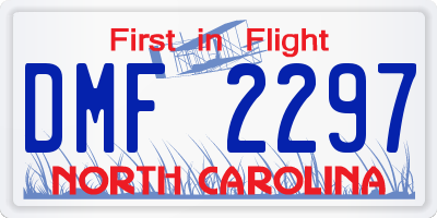 NC license plate DMF2297