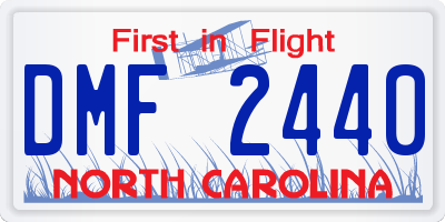 NC license plate DMF2440