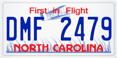 NC license plate DMF2479