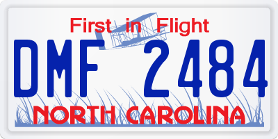 NC license plate DMF2484