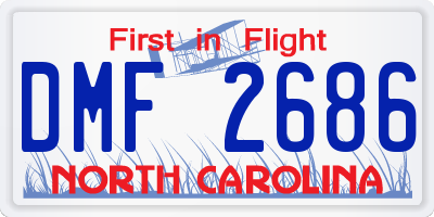 NC license plate DMF2686