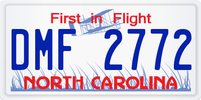 NC license plate DMF2772