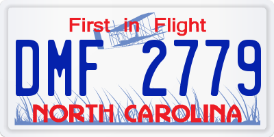 NC license plate DMF2779