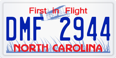 NC license plate DMF2944