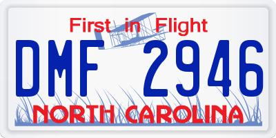 NC license plate DMF2946