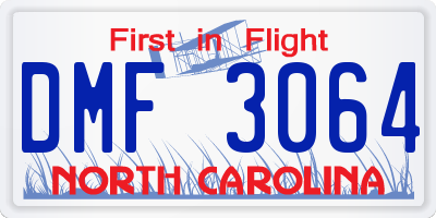 NC license plate DMF3064