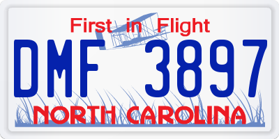 NC license plate DMF3897