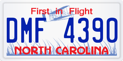 NC license plate DMF4390