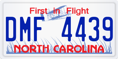 NC license plate DMF4439