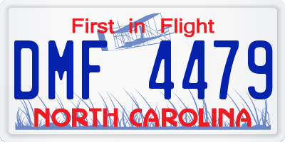 NC license plate DMF4479
