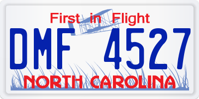 NC license plate DMF4527
