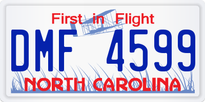 NC license plate DMF4599