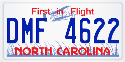 NC license plate DMF4622