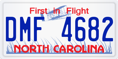 NC license plate DMF4682