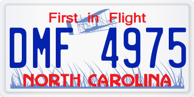 NC license plate DMF4975