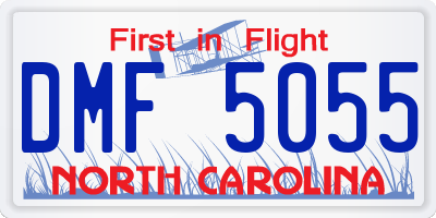 NC license plate DMF5055