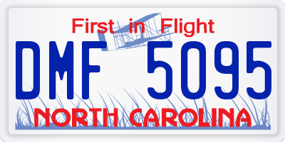 NC license plate DMF5095