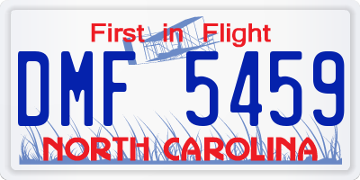 NC license plate DMF5459