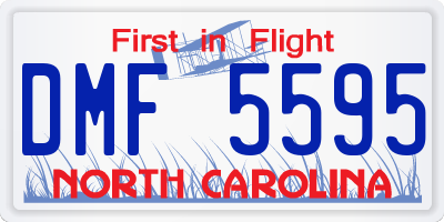 NC license plate DMF5595
