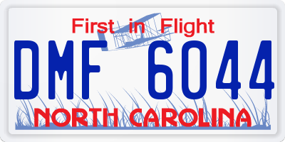 NC license plate DMF6044