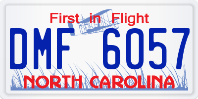 NC license plate DMF6057