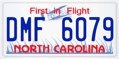 NC license plate DMF6079