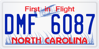 NC license plate DMF6087