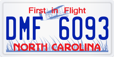 NC license plate DMF6093