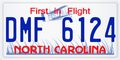 NC license plate DMF6124