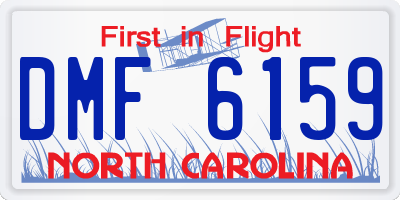 NC license plate DMF6159