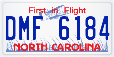 NC license plate DMF6184
