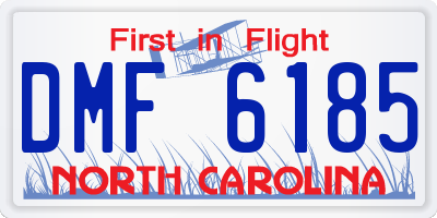 NC license plate DMF6185