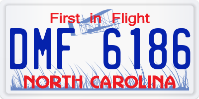 NC license plate DMF6186