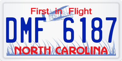 NC license plate DMF6187