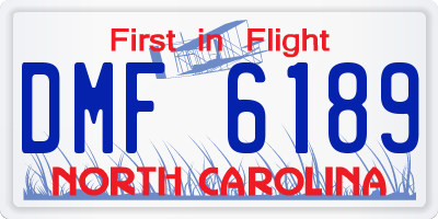 NC license plate DMF6189
