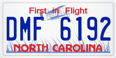 NC license plate DMF6192