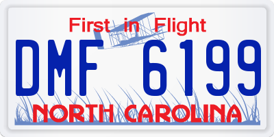 NC license plate DMF6199