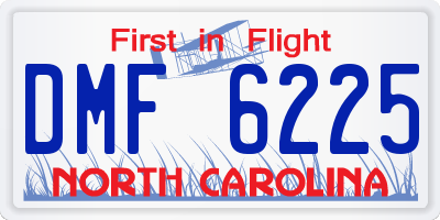 NC license plate DMF6225