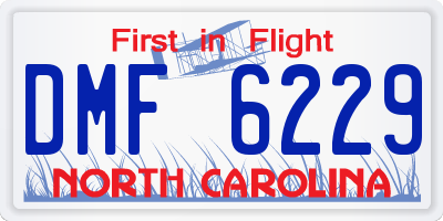 NC license plate DMF6229