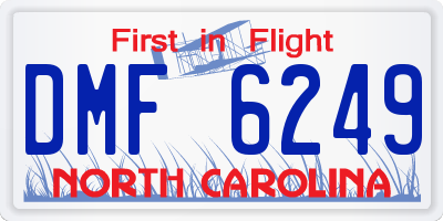 NC license plate DMF6249