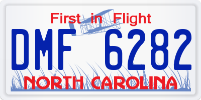 NC license plate DMF6282