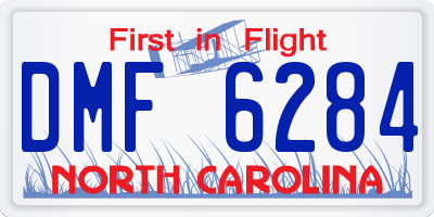 NC license plate DMF6284