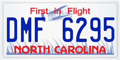 NC license plate DMF6295
